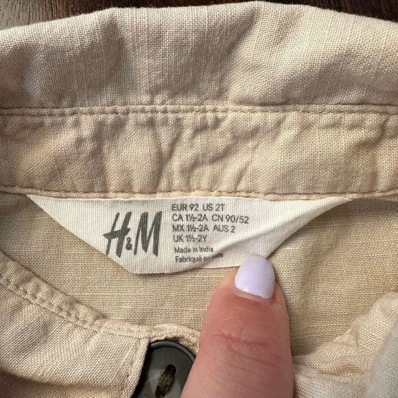 H&M Girls Beige Dress - 2T - Picture 5 of 10